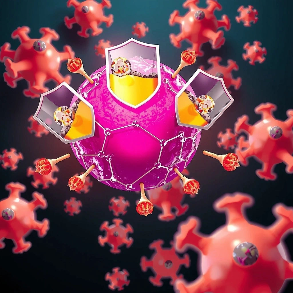 Antioxidanți protejând o celulă